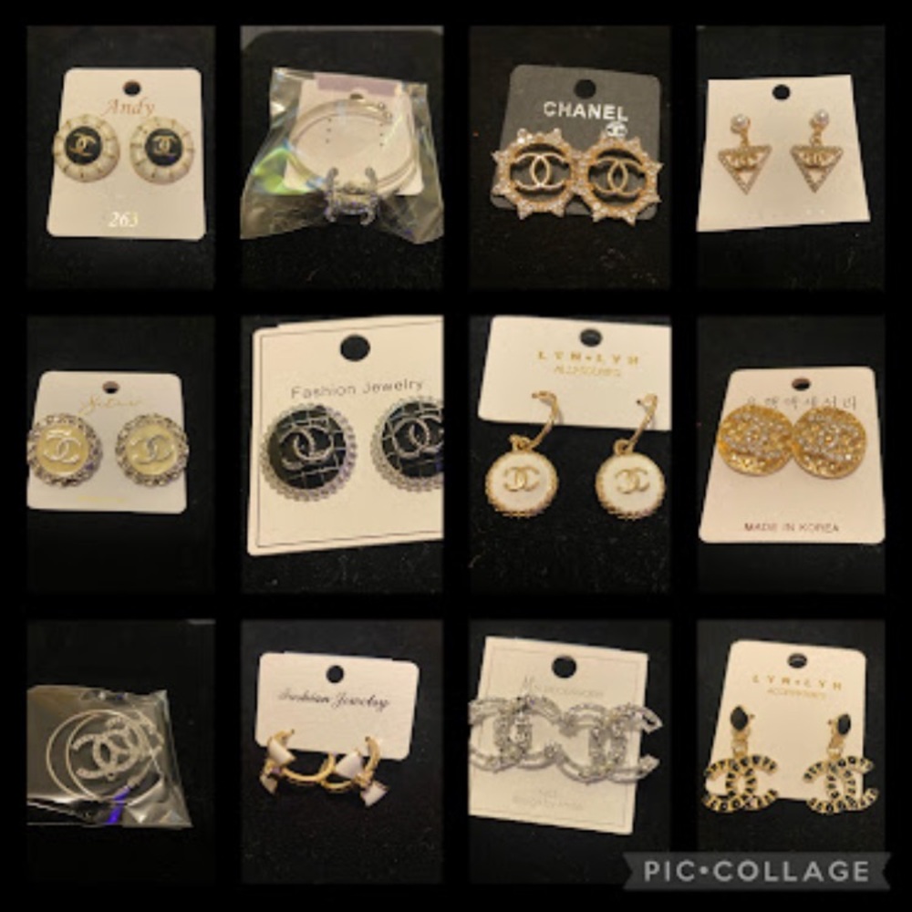 Fashion Jewelry Gold and Silver Earrings Set